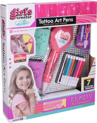 Estudio de tatuajes para niños: set creativo con plantillas y bolígrafo