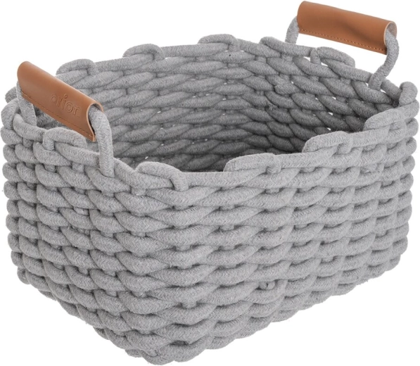 Cesta de almacenamiento de algodón SKANDI gris