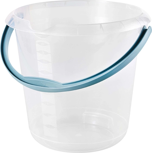 Cubo de plástico con pico vertedor KEEEPER, transparente
