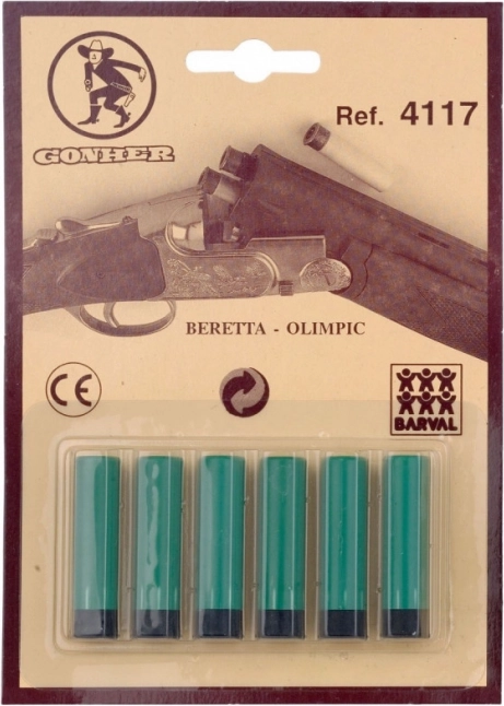 Cartuchos de plástico Gonher para escopeta (6 uds)