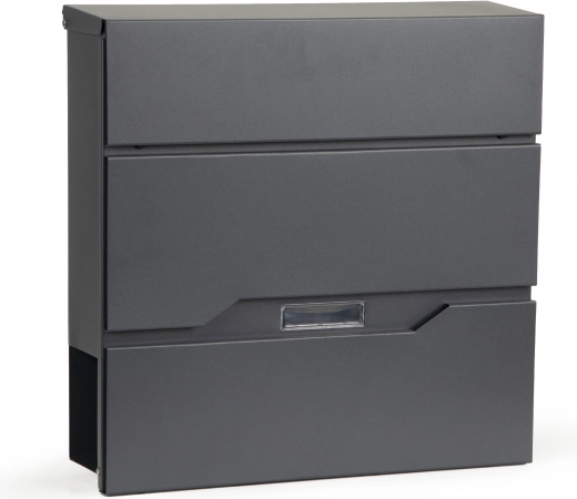 Buzón de acero galvanizado con soporte para periódicos