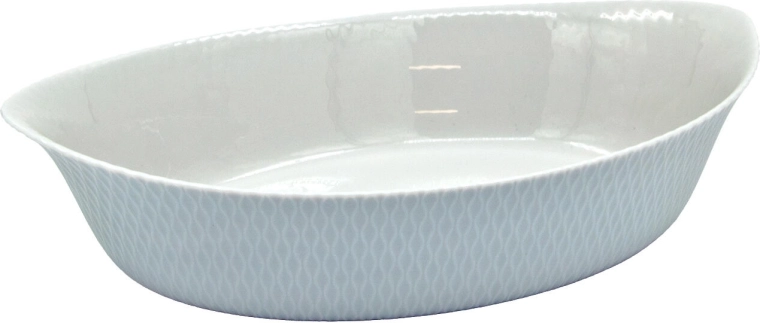 Fuente ovalada para horno SMART CUISINE WAVY GRANIT 32 × 20 × 7,4 cm, gris