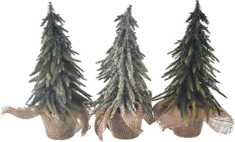Macetero navideño con forma de árbol de plástico 28 cm (3 variantes)