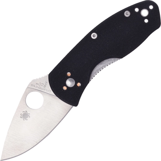 Spyderco Ambitious navaja de bolsillo 5,7 cm, negra, G10