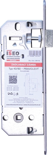 Cerradura de embutir ISEO con llave 90/40/20/230