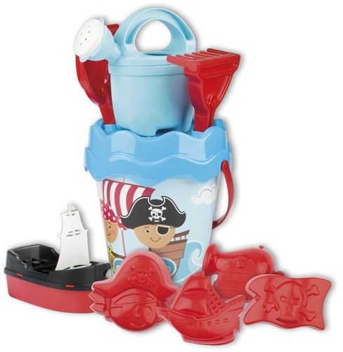 Androni set de arena piratas en bolsa de viaje – Azul