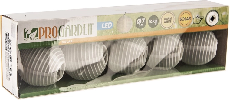 Guirnalda de farolillos LED solar blanca 10 uds 4 m