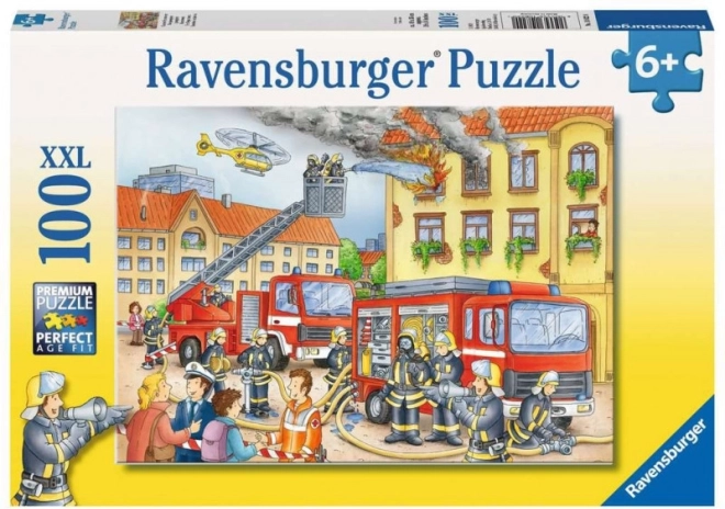 Puzzle Ravensburger bomberos, 100 piezas
