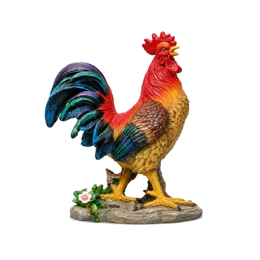 Figura decorativa de gallo para belén de 41 cm