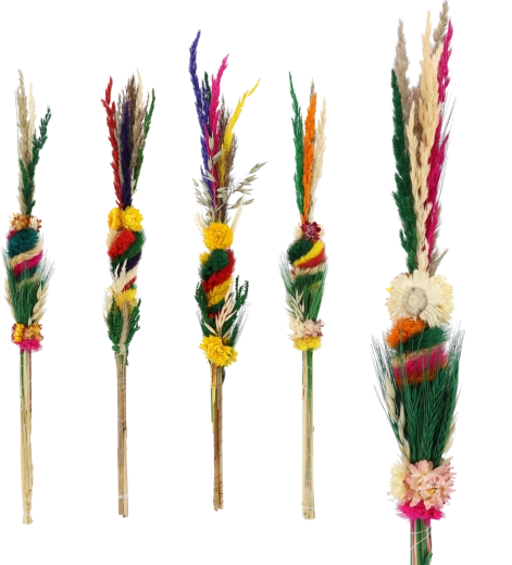 Palma tradicional de Pascua hecha con materiales naturales 60 cm