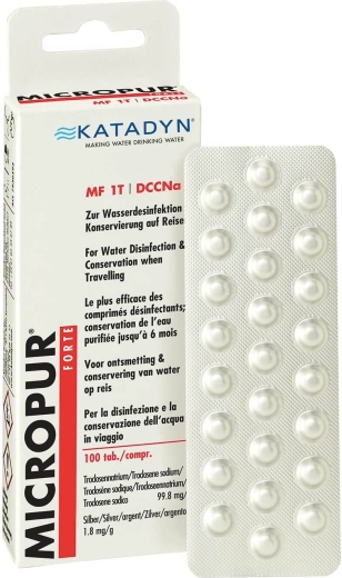Katadyn Micropur Forte MF1/100T tabletas para desinfección de agua 100 uds.