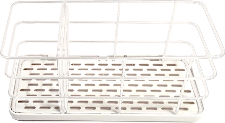 Soporte metálico de alambre para utensilios de lavado, blanco 20 × 8,5 × 10 cm