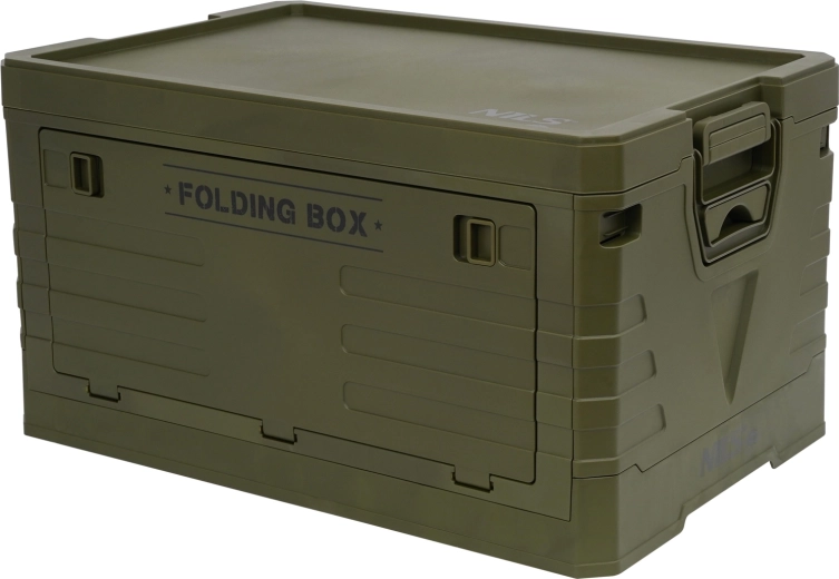 Caja de almacenamiento plegable con tapa 50 l NILS Camp verde