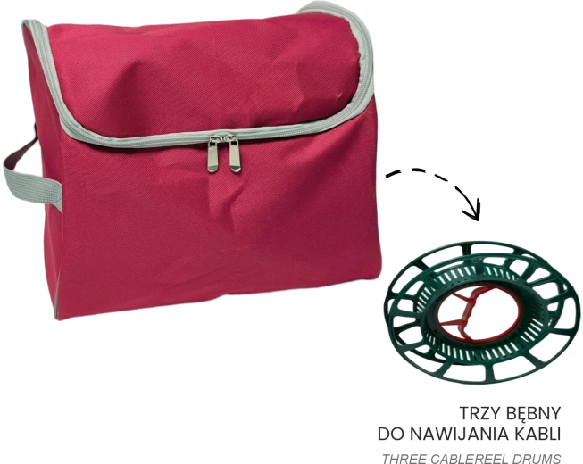 Organizador para luces navideñas con tres bobinas 29 × 26 × 29 cm