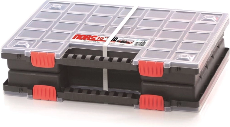 Organizador de plástico NORS DUO con 64 compartimentos ajustables