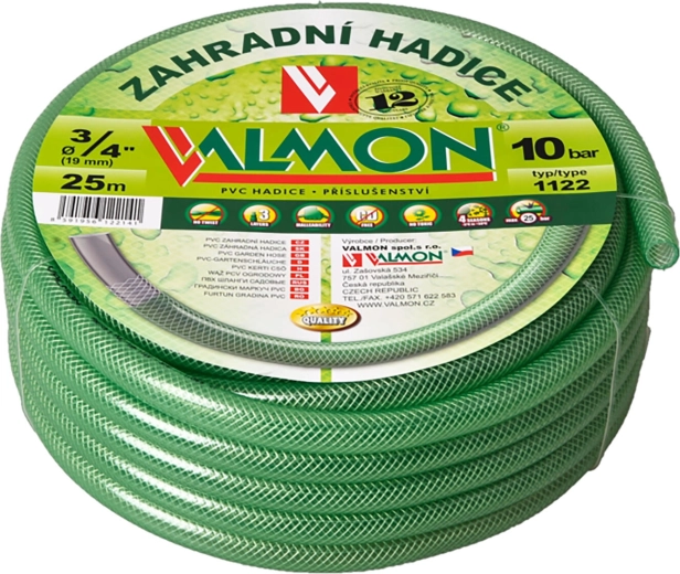 Manguera de jardín 5/8" 25 m transparente verde claro de PVC