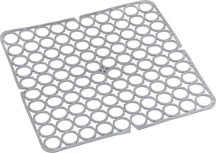 Rejilla elástica para fregadero 27,5 × 27,5 cm en plateado-gris