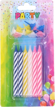Velas jumbo con soportes en varios colores