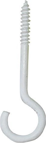 Gancho para lámpara 60 × 4,5 mm blanco (10 uds)