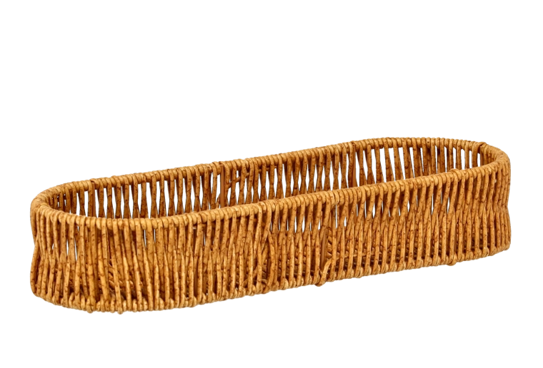 Cesta ovalada de plástico para pan y cubiertos 31 × 11,5 × 5,5 cm