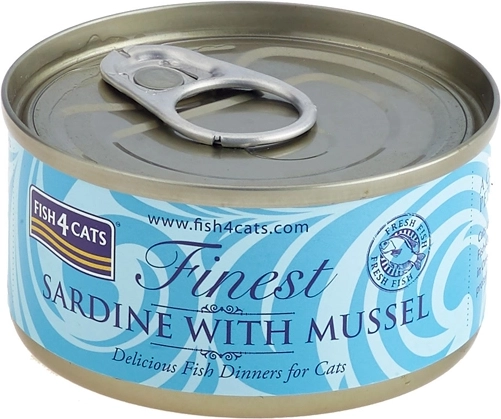 Conserva para gatos de sardina con mejillones 70 g – FISH4CATS