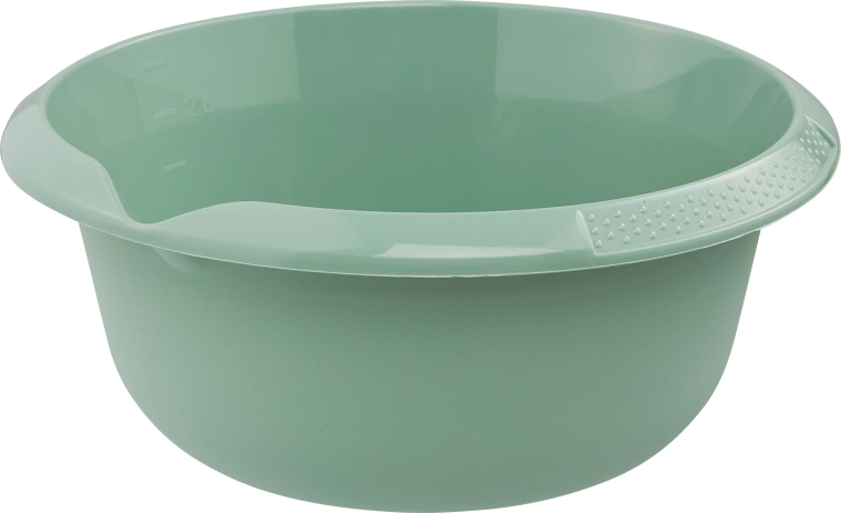 Bol de plástico con pico vertedor 2,5 l verde