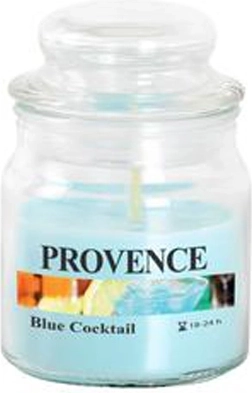 Vela aromática en vaso de vidrio Provence Blue Cocktail 24 horas