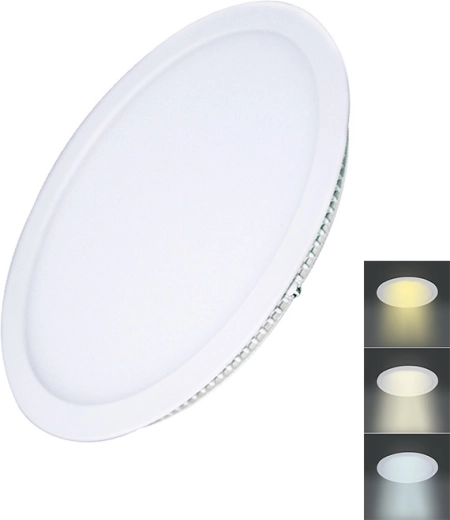 Mini panel LED Solight CCT empotrable, redondo, 18 W