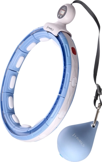 Hula hoop de masaje con peso y contador HMS HHM15, azul