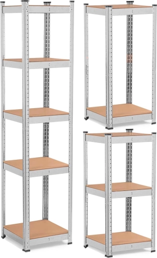 Estantería metálica HUMBERG 180 × 40 × 40 cm, 5 baldas, capacidad de carga 500 kg