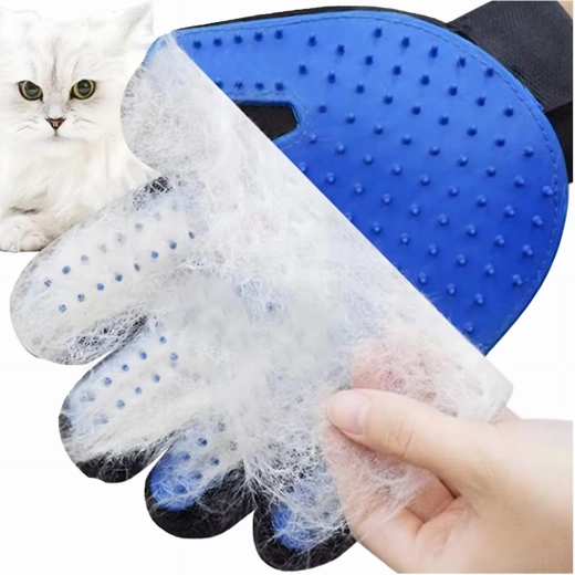 Guante de masaje y deslanado para perros y gatos