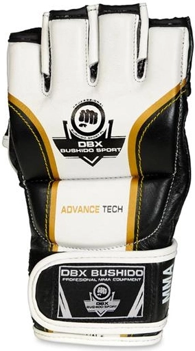 Guantes de MMA DBX BUSHIDO e1v1 de piel de vacuno – Estándar