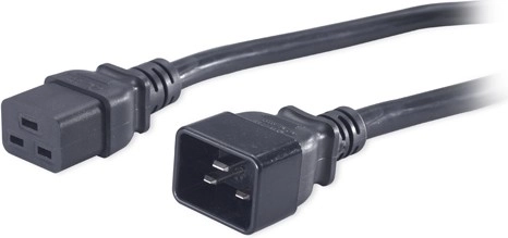 Cable de alimentación C19 a C20 de 20 A, 2 m