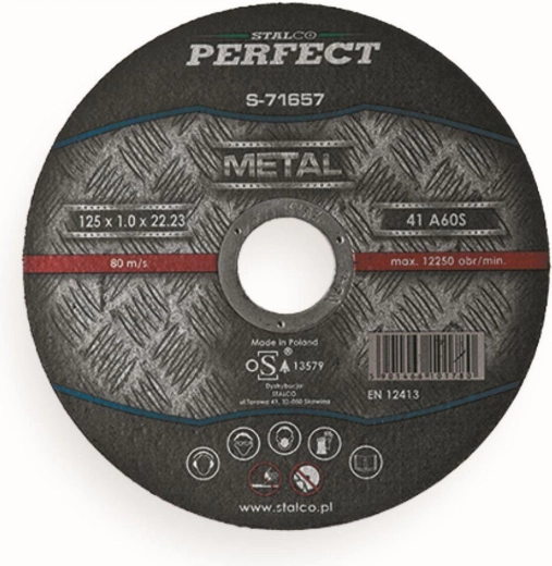 Disco de corte para acero e inox 115 × 1,6 × 22,23 mm STALCO