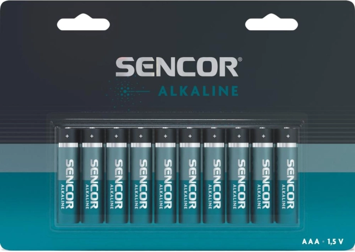 Pilas alcalinas Sencor AAA LR03, 10 unidades
