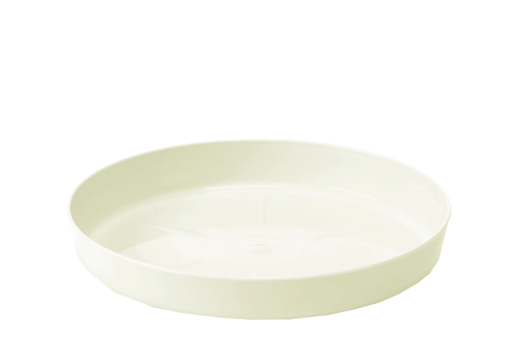 Plato para maceta Lamela color crema 28 cm