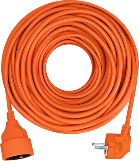 Alargador eléctrico Solight con conector, 15 m, naranja