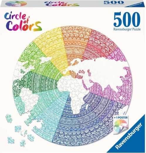Puzzle Ravensburger Mandala círculo de colores 500 piezas