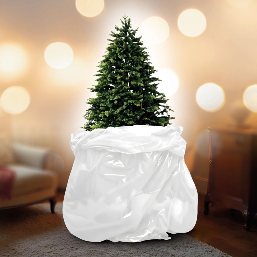 Bolsa navideña de plástico para árbol de 119 × 244 cm