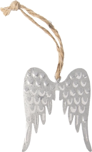 Alas de ángel colgantes plateadas 6 × 5 cm