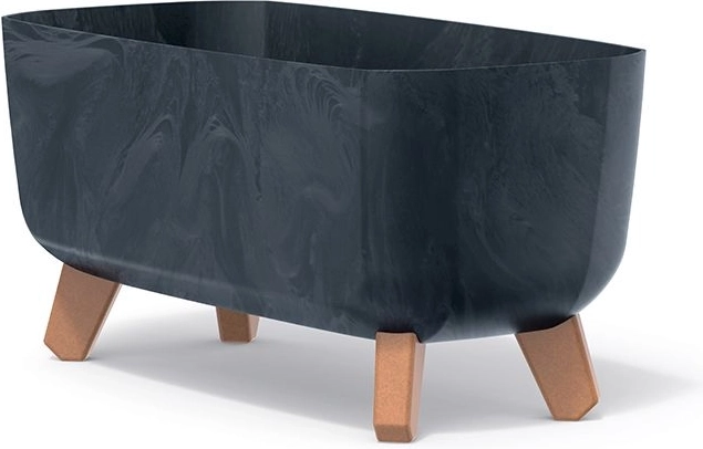 Jardinera con patas Gracia Case efecto hormigón 39 cm antracita