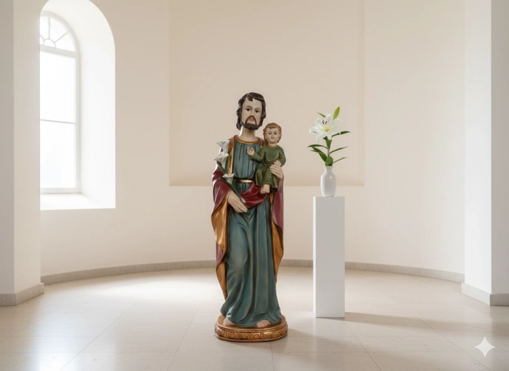 Estatua de San José con el Niño 61 cm