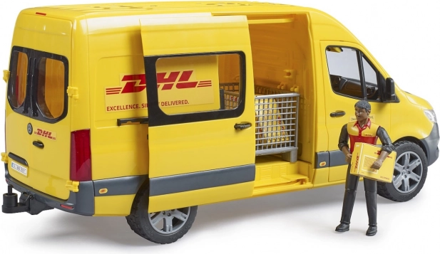 Bruder furgoneta Mercedes-Benz Sprinter DHL con conductor y accesorios