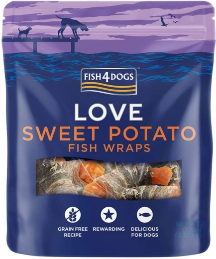 Fish4Dogs snacks para perros: rollitos de pescado con boniato 100 g
