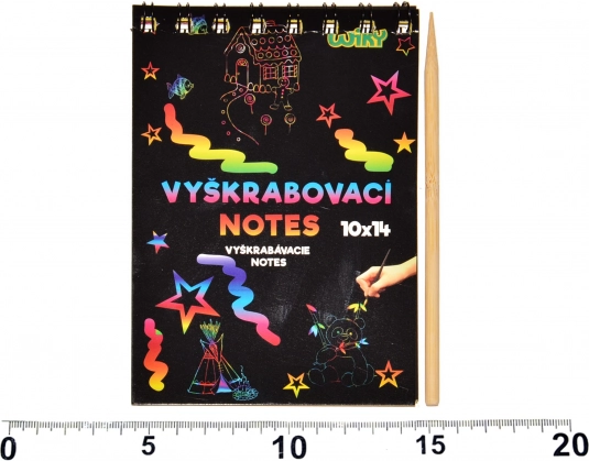 Bloc de rascar con fondo de color