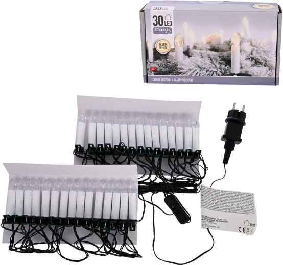 Cadena de luces LED tipo velas UH 30 LED 4 m luz amarilla