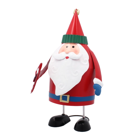 Figura navideña metálica Santa Claus 21 cm