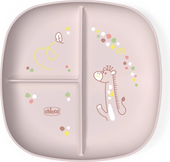 Plato dividido Chicco rosa 12m+