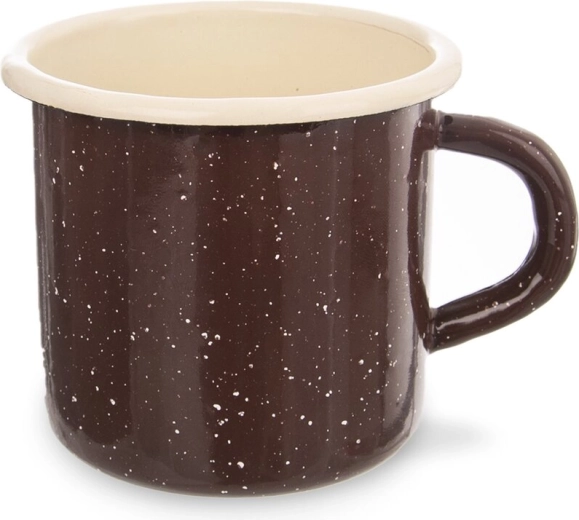 Taza esmaltada marrón 400 ml