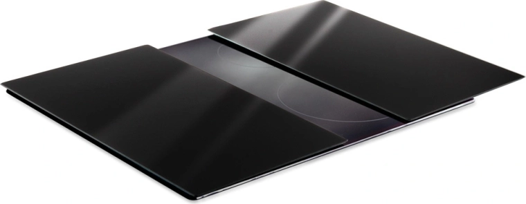 Vilde tablas de cristal negras para cortar y como cubierta de placa de cocción, 2 uds, 60 × 52 cm